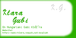 klara gubi business card